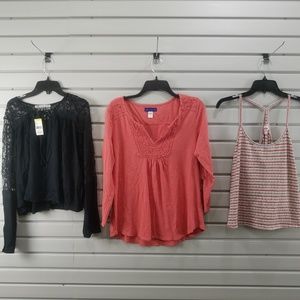 New 3 Pcs Women's Top Blouse Shirt Sweater Tank